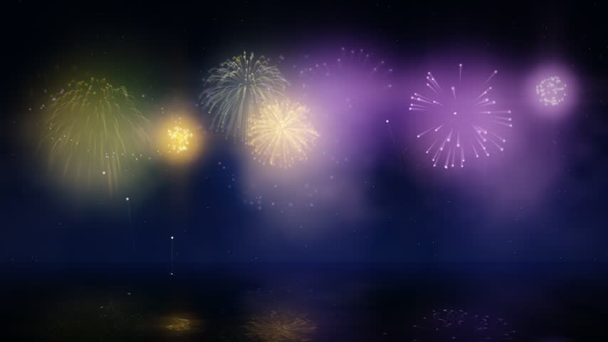 Vibrant fireworks forming the text Black Friday light up the dark night sky, reflecting beautifully on the tranquil ocean to announce a major sale
