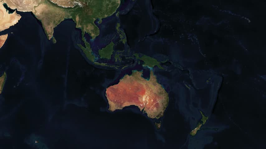 Australia Northern Territory Map Location Animation with 3D Realistic Effect.