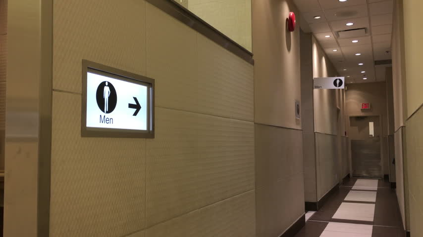 Modern Public Hallway with Men