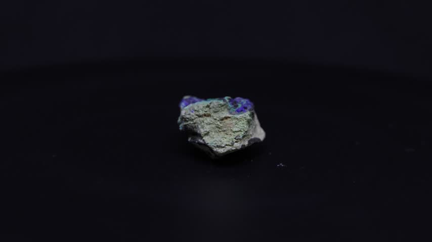 azurite mineral from Arizona (USA) with black background