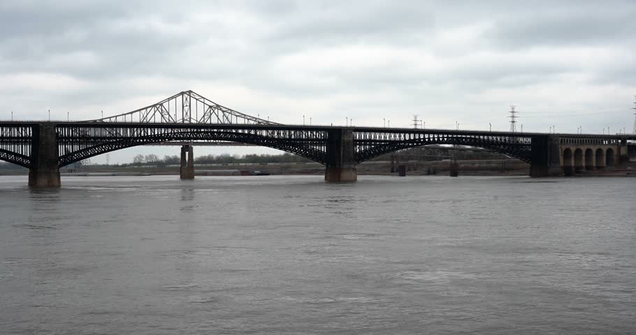 Bridges over Mississippi River in St. Louis, Missouri