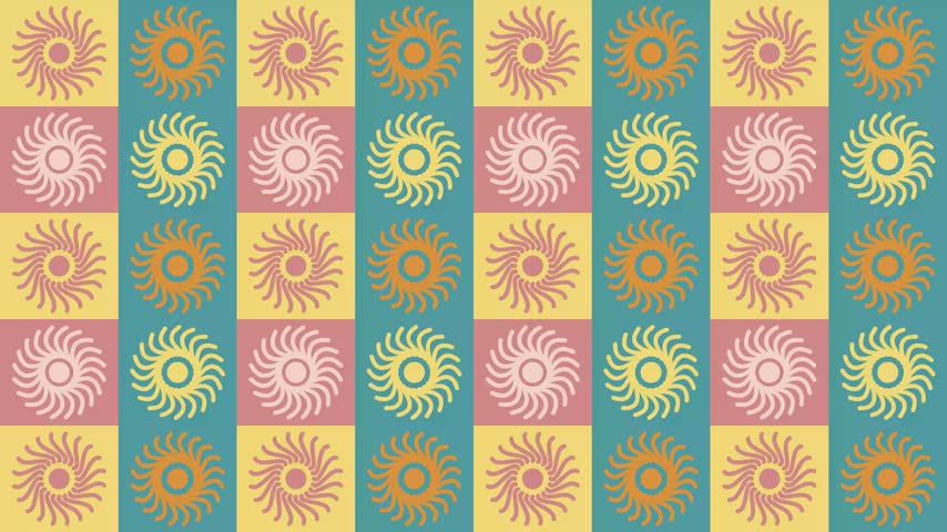 Retro Sunburst Pattern Seamless Loop Animation Background