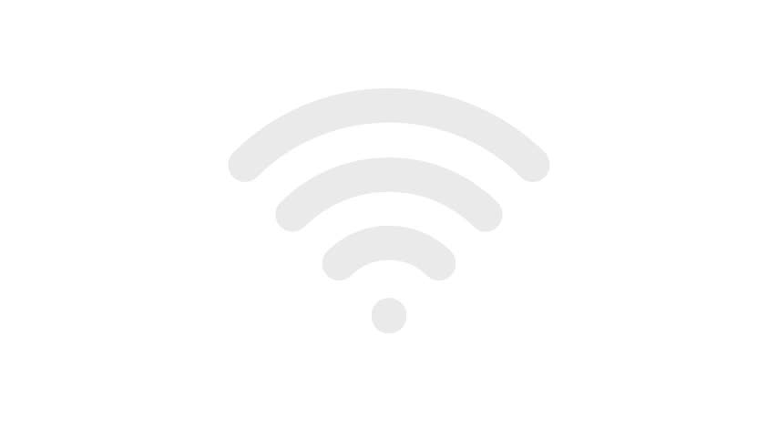 Modern wifi signal icon with three bars