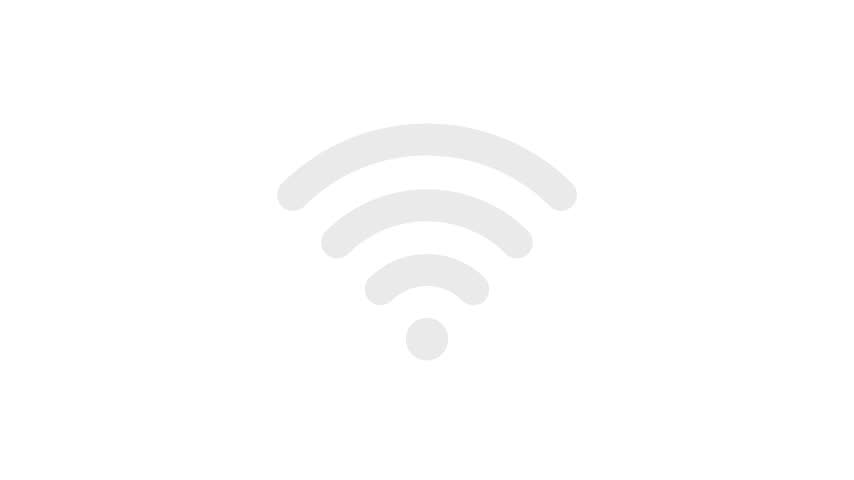 Modern wifi signal strength icon with three bars