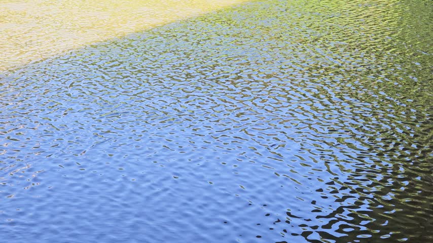 Shimmery water flowing in stream