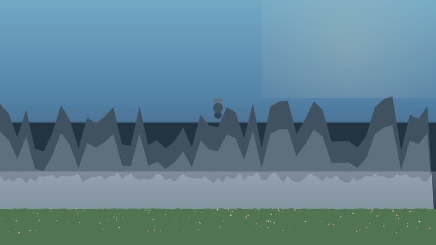 Seamlessly scrolling 2D game background with parallax vector landscape animation concept.