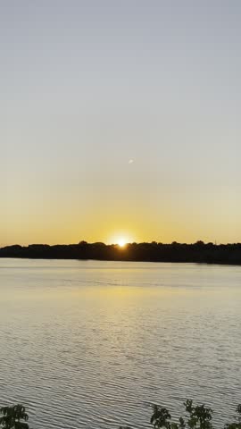 Sunset pond Sumy Ukraine summer 