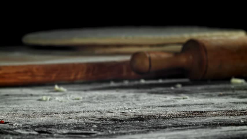 Shredded Cheese Falling in Super Slow Motion on Black Background – Close Shot Macro Shot of Fresh Cheese Shreds Making Process, Studio Tripod Footage