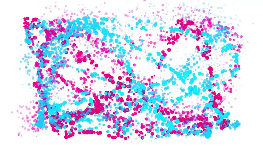 Vibrant abstract background featuring a dynamic splatter of pink and teal paint. Perfect for creative projects, digital art, or adding a splash of color. High resolution.