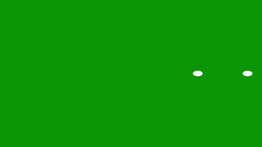 White dots and line in the middle baseball bat on arrow ic isolated on green screen background