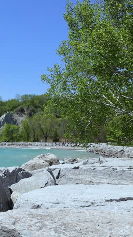 Toronto, Scenic Scarborough Bluffs facing Ontario lake shore