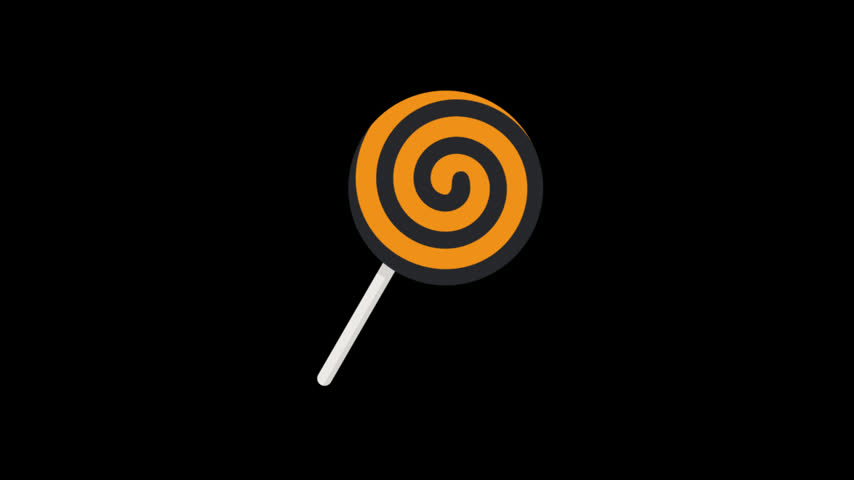 orange lollipop illusion for Halloween