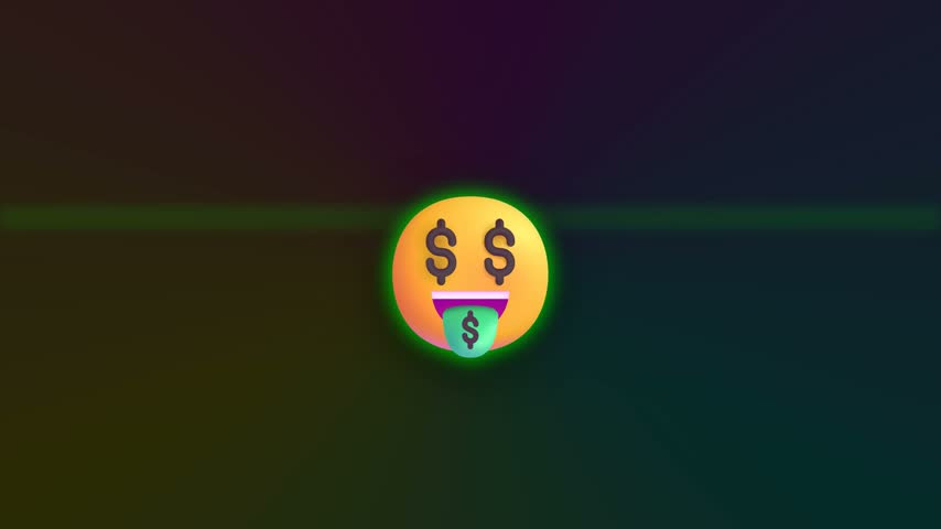 blinking eyes animated icon round eyes blinking and glancing right and left looping green screen 4k