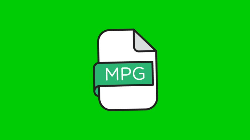 File icon animation on green background 
