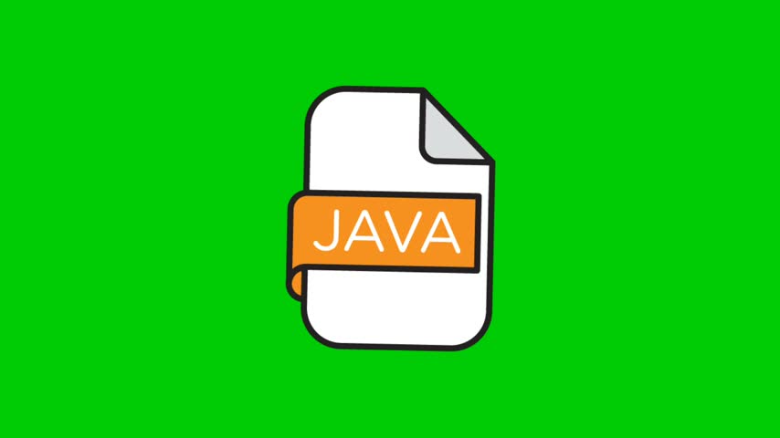 File icon animation on green background 