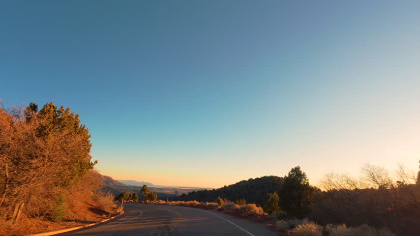 Kolob Canyon Scenic Drive POV Zion National Park Utah.