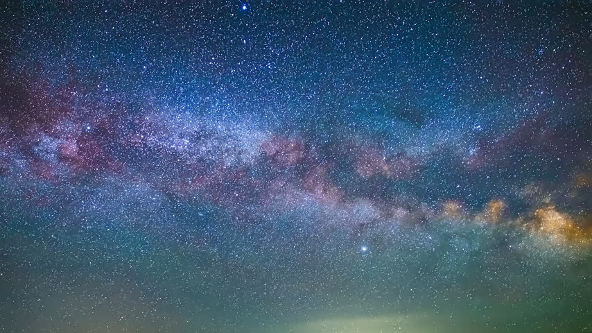 Night sky with sparkling stars and milky way galaxy