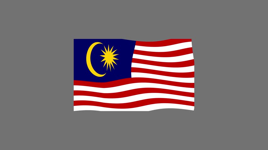 Malaysia Flag Vector Illustration, National Symbol of Southeast Asia