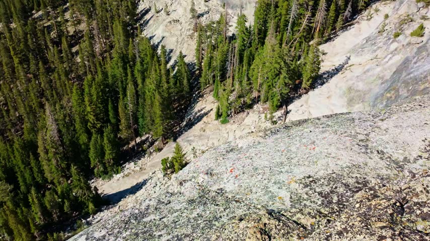 Panoramic view captures Yosemite Valley from the top of Lembert Dome in Yosemite National Park