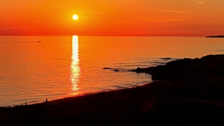 Sunset Over Atlantic Ocean from Dune du Pilat France