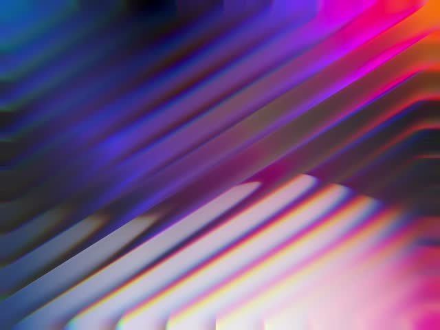 Colorful Abstract Light Streaks Moving Smoothly With Subtle Glow During Dusk.