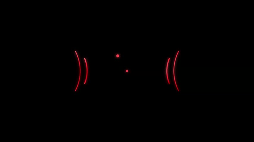 Pulsing red telephone icon animation loop for digital communication video