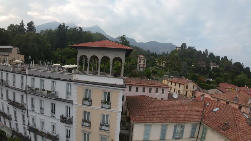 Scenic aerial view of Lake Como