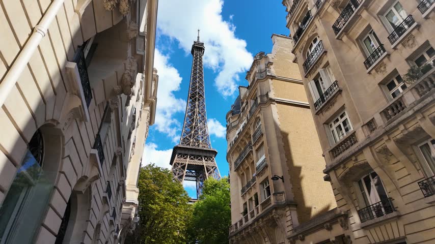Paris Skyline In Paris In France. Beautiful Cityscape. Downtown District. Paris Skyline In France. Eiffel Tower Skyline. Metropolitan Region. Tourism Landmark.