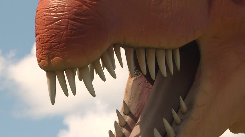 Maw of a Jurassic Tyrannosaurus. The age of dinosaurs.