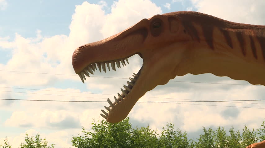 Maw of a Jurassic Tyrannosaurus. The age of dinosaurs.