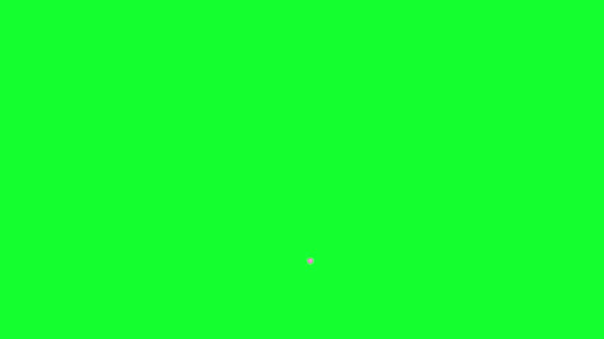 Pink 3D piggy bank with gold coin falling inside isolated on chroma key green screen background animation