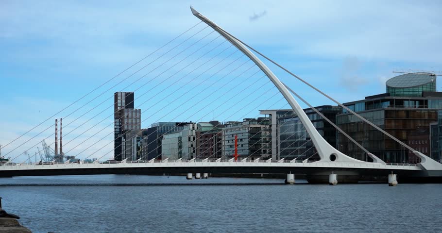 Samuel Beckett Bridge in Dublin Ireland