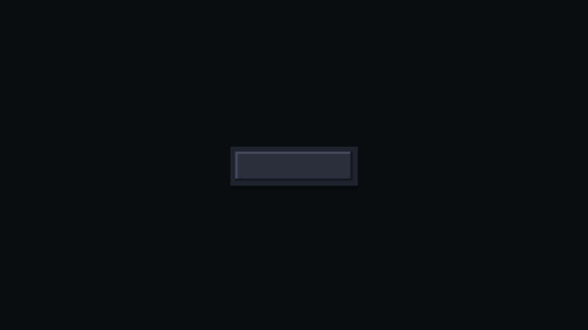 This retro animated motion graphic features a pixelated white hand cursor moving across a minimalist dark interface. A glowing teal circular frame highlights a rectangular interactive button as the pointer engages with it. The clean digital aesthetic uses high contrast colors against a flat black background to create a nostalgic gaming atmosphere.
