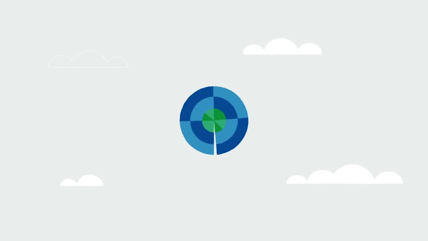 Earth globe with floating circular security and business icons