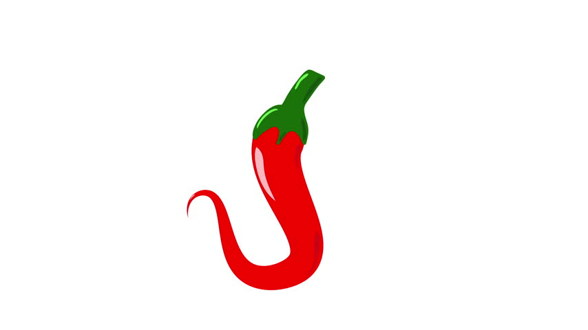 Wavy Animated Red Chili Pepper Icon