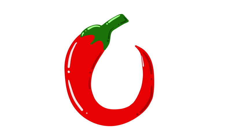 Circular Animated Red Chili Pepper Icon