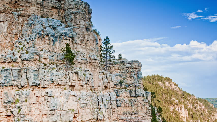 Drone aerial view of impressive rock formations near the Black Hills of South Dakota