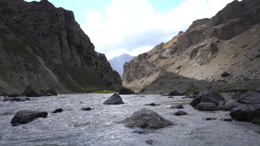 Mountain landscape near Drass, Ladakh, India