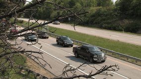 Traffic builds up due to construction on RT 60 in Western Pennsylvania. - Powered by Shutterstock - Get 15% off with code: PIKWIZARD15