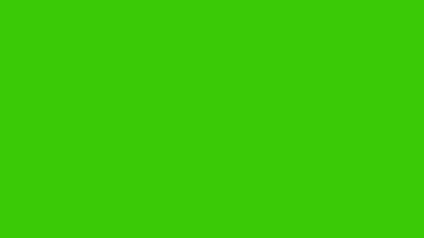 Glowing number 13 neon sign animation on green screen background, thirteen digit