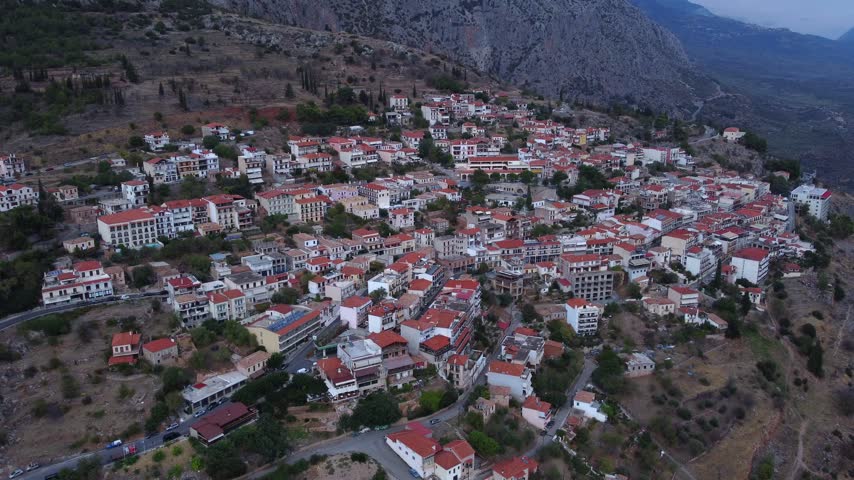 Great view from Delphi Town in Greece.