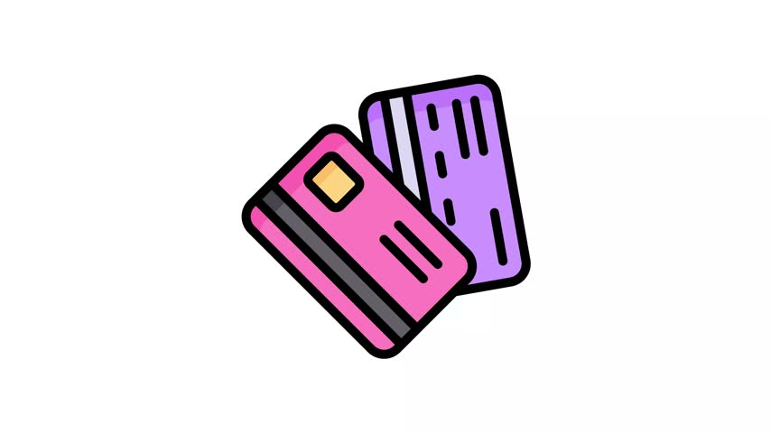 Check out out premium flat outline style animated icon of credit cards