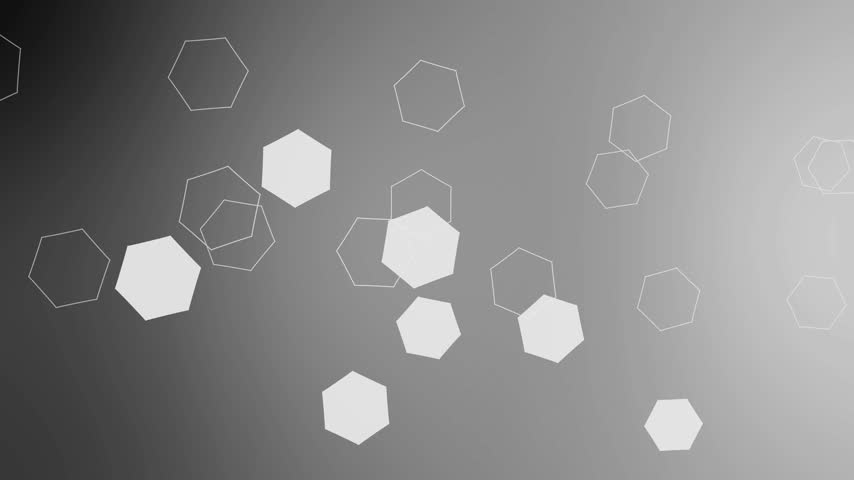 Abstract background with floating hexagon shapes and soft light effects modern geometric design for wallpaper or technology themes animation