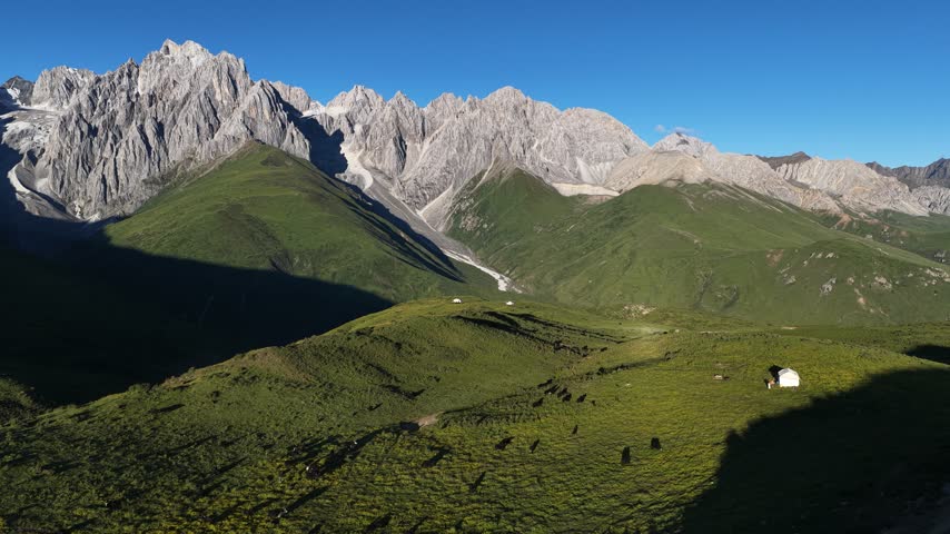 Beautiful high altitude mountains landscape,Sichuan, China