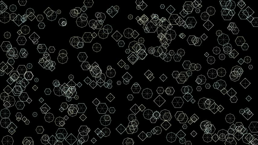 Abstract Geometric Frost Crystals Pattern Background with White Polygons