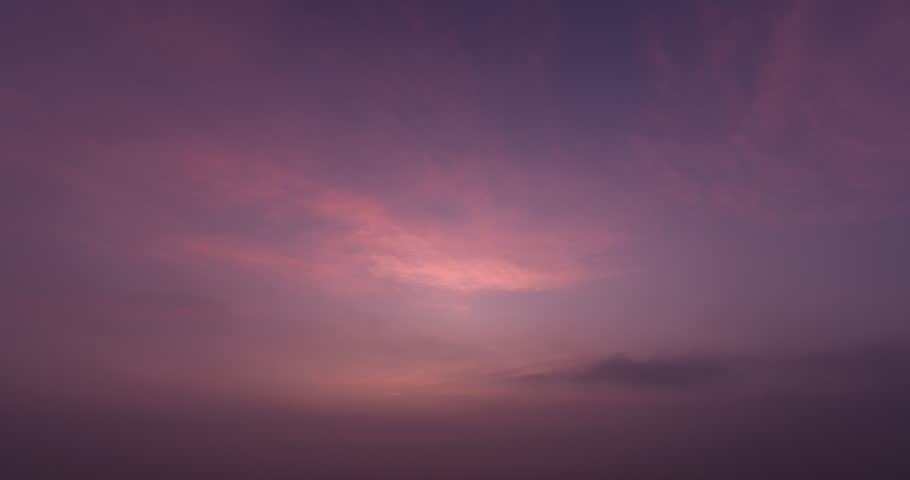 Timelapse of colorful sky gradient at dawn before sunrise