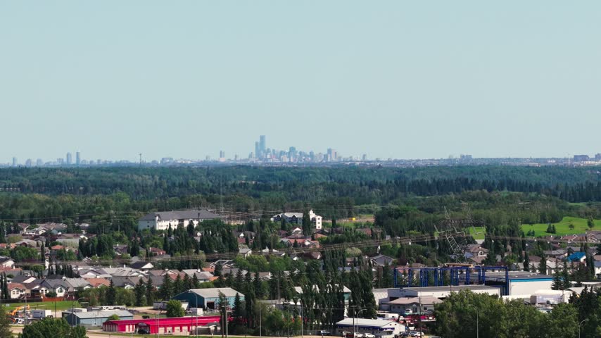 Panoramic city view of downtown Edmonton