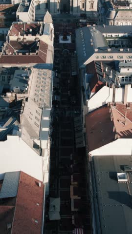 Aerial drone shot approaching St. Stephen