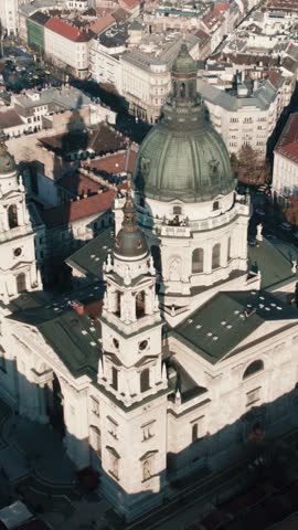 High angle aerial shot of St. Stephen