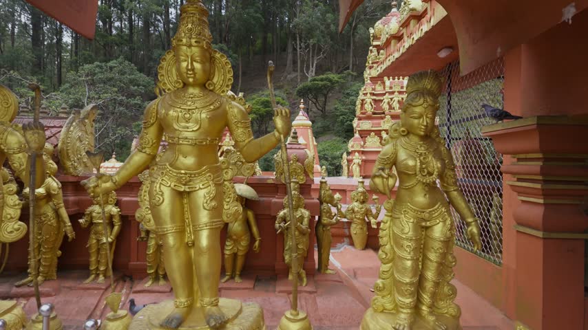 An incredible closeup of the Seetha Amman Hindu temple in Nuwara Eliya, Sri Lanka.